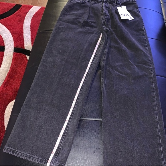 ZARA Pleated Boyfriend Relaxed Jeans BNWT - Picture 6 of 7